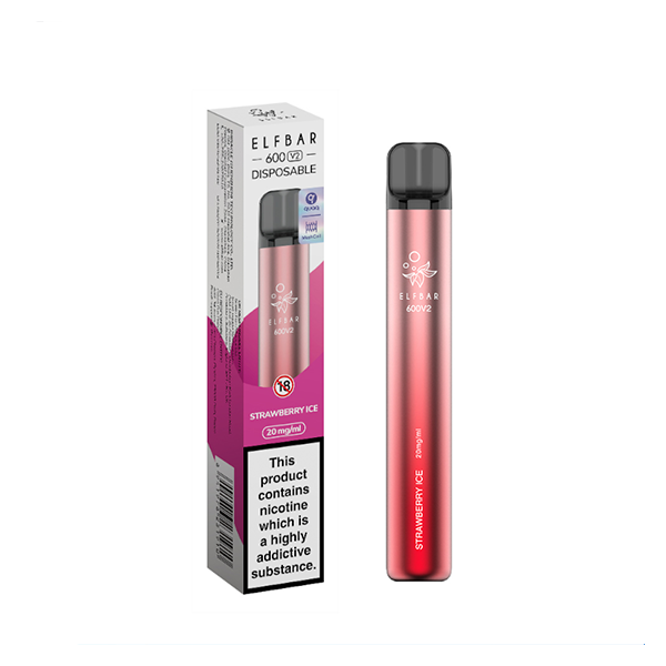 20mg ELF Bar 600 V2 Disposable Vaping Device 600 Puffs - www.justgovape.co.uk