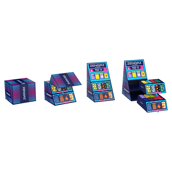 Zengaz Cube ZL-12 Royal Jet (EU-S3) - Jet Flame Lighters Bundle + 48 Lighters with Cube display stand - www.justgovape.co.uk