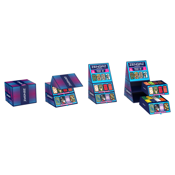 Zengaz Cube ZL-12 Royal Jet (EU-S7) - Jet Flame Lighters Bundle + 48 Lighters with Cube display stand - www.justgovape.co.uk