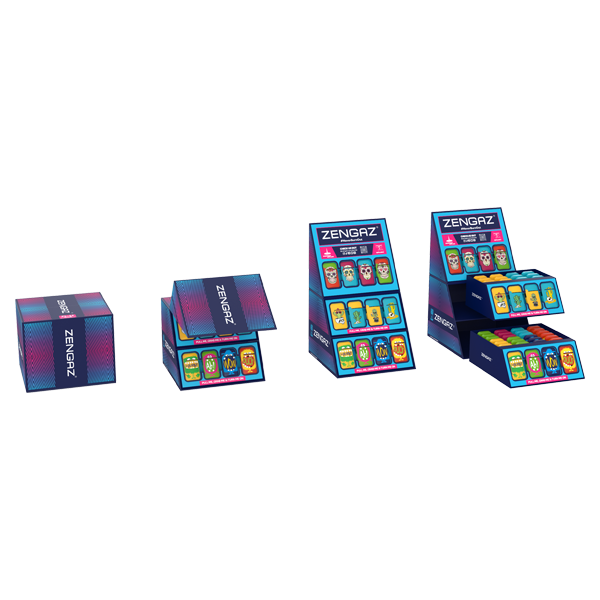 Zengaz Cube ZL-13 Wing Jet (UK-S1) - Jet Flame Lighters Bundle + 48 Lighters with Cube display stand - www.justgovape.co.uk