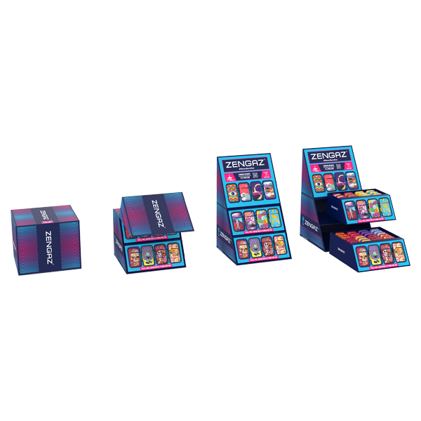 Zengaz Cube ZL-13 Wing Jet (UK-S2) - Jet Flame Lighters Bundle + 48 Lighters with Cube display stand - www.justgovape.co.uk