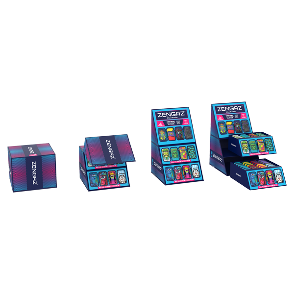 Zengaz Cube ZL-13 Wing Jet (UK-S3) - Jet Flame Lighters Bundle + 48 Lighters with Cube display stand - www.justgovape.co.uk