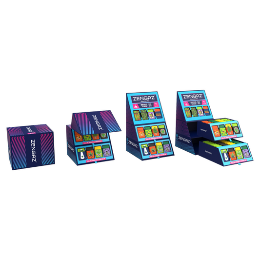 Zengaz Cube ZL-30 Chip Set (UK-S3) - Jet Flame Lighters Bundle + 48 Lighters with Cube display stand - www.justgovape.co.uk