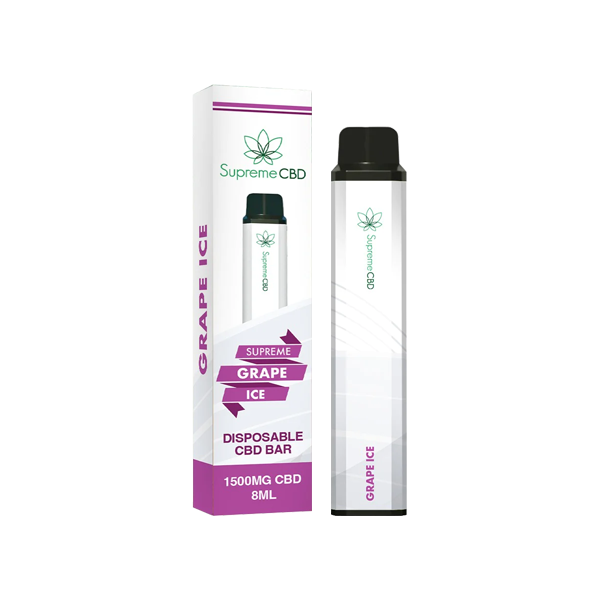 Supreme CBD 1500mg CBD Disposable Vape Device 3000 Puffs - www.justgovape.co.uk