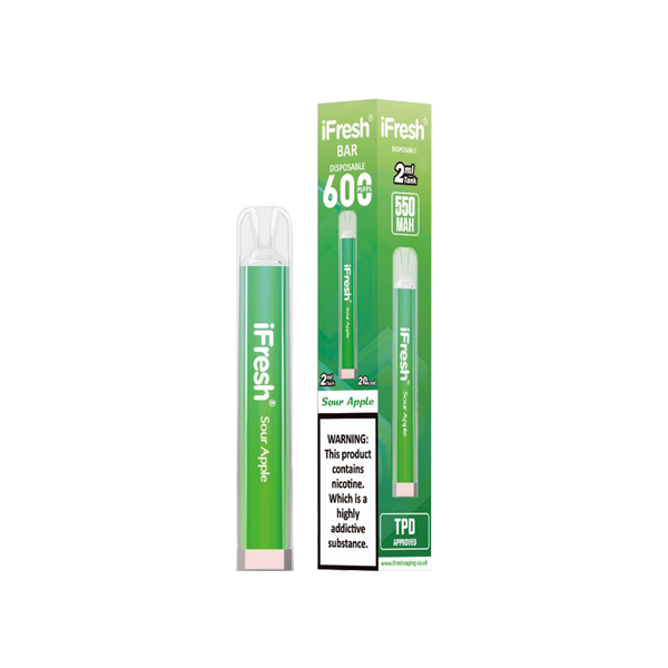 20mg iFresh Crystal Disposable Vape Device 600 Puffs - www.justgovape.co.uk