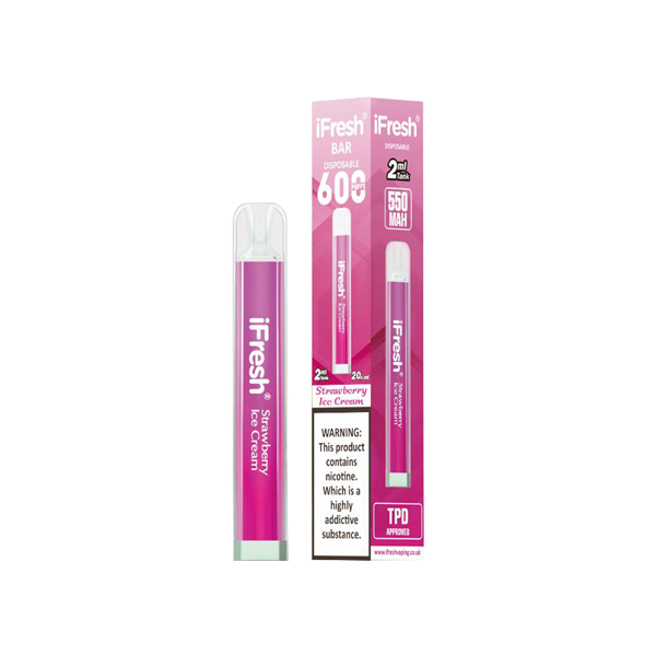 20mg iFresh Crystal Disposable Vape Device 600 Puffs - www.justgovape.co.uk