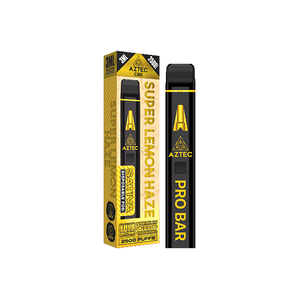 Aztec CBD 1800mg Pro Bar CBD Disposable Vape Device 2500 Puffs - www.justgovape.co.uk