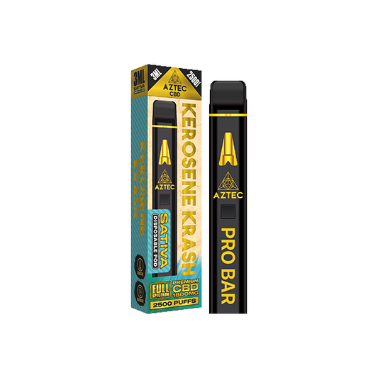 Aztec CBD 1800mg Pro Bar CBD Disposable Vape Device 2500 Puffs - www.justgovape.co.uk