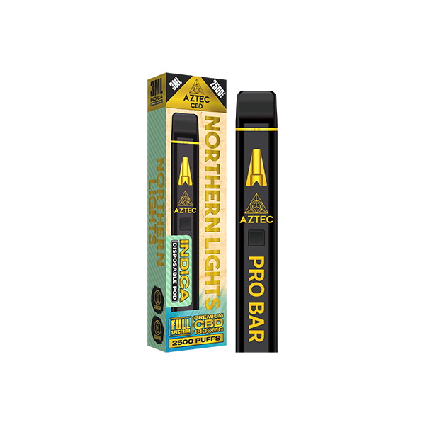 Aztec CBD 1800mg Pro Bar CBD Disposable Vape Device 2500 Puffs - www.justgovape.co.uk