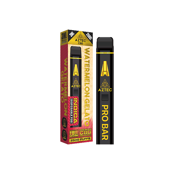 Aztec CBD 1800mg Pro Bar CBD Disposable Vape Device 2500 Puffs - www.justgovape.co.uk