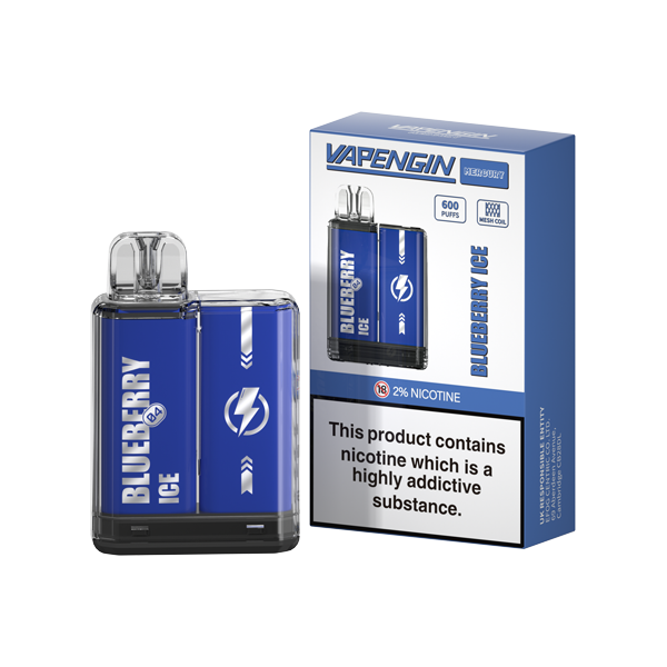 20mg Vapengin Mercury Disposable Vape Device 600 Puffs - www.justgovape.co.uk