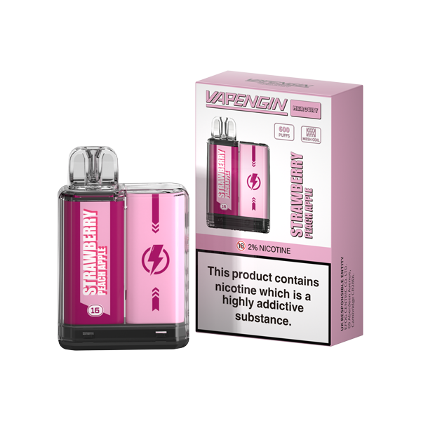 20mg Vapengin Mercury Disposable Vape Device 600 Puffs - www.justgovape.co.uk