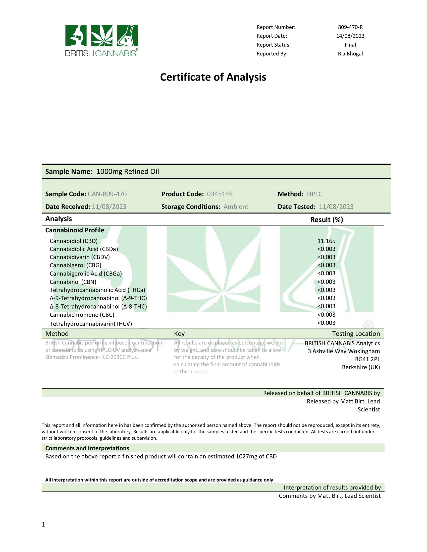 Hempura 1000mg CBD Broad Spectrum Oil with terpenes - 10ml - www.justgovape.co.uk