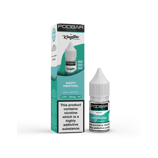 10mg Podbar Salts by Kingston 10ml Refill Nic Salts (60VG/40PG) - www.justgovape.co.uk