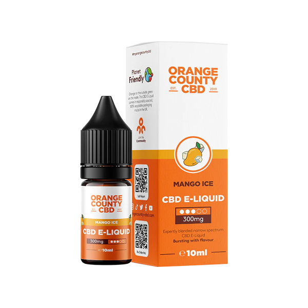 Orange County CBD 300mg Broad Spectrum CBD E-liquid 10ml (50VG/50PG) - www.justgovape.co.uk