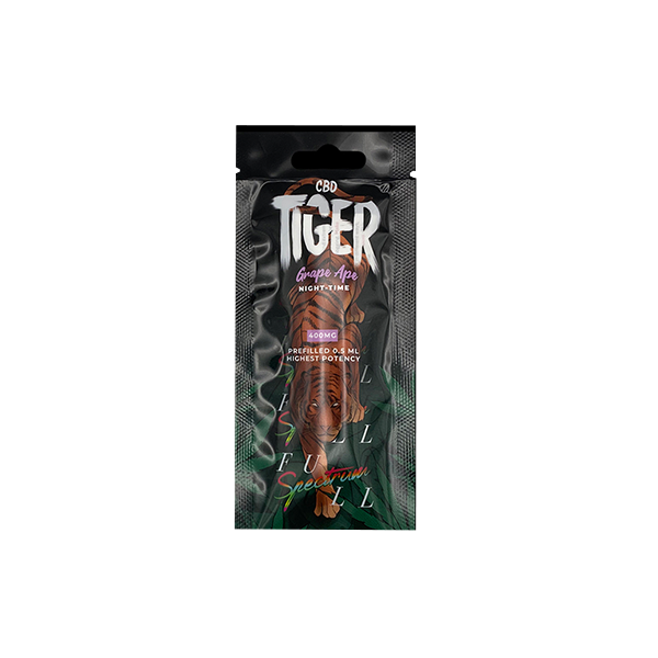 Tiger Vapes 400mg Full-Spectrum CBD Disposable Vape Device - www.justgovape.co.uk