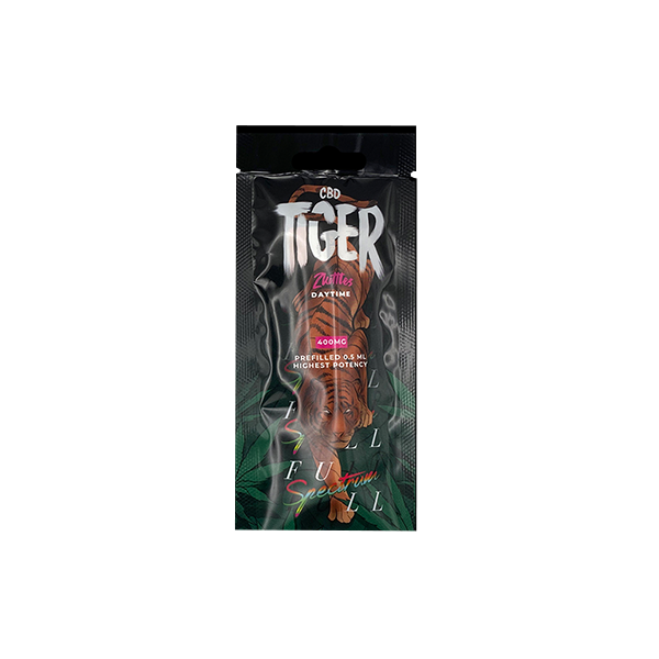 Tiger Vapes 400mg Full-Spectrum CBD Disposable Vape Device - www.justgovape.co.uk