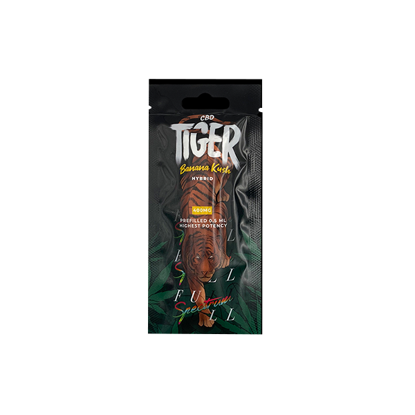 Tiger Vapes 400mg Full-Spectrum CBD Disposable Vape Device - www.justgovape.co.uk