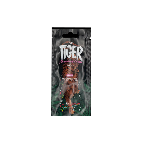 Tiger Vapes 400mg Full-Spectrum CBD Disposable Vape Device - www.justgovape.co.uk