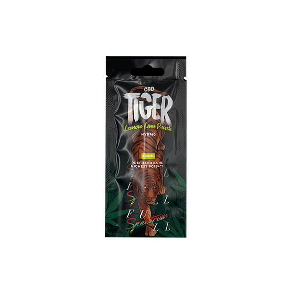 Tiger Vapes 400mg Full-Spectrum CBD Disposable Vape Device - www.justgovape.co.uk