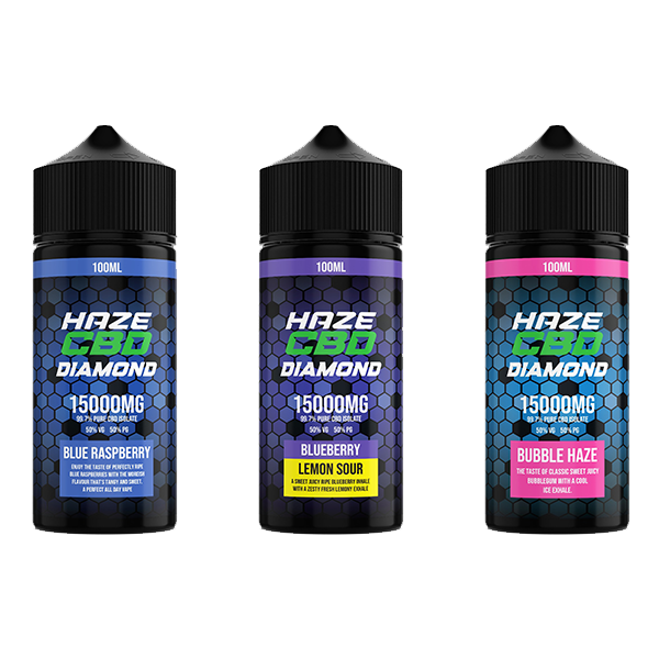 Haze CBD Diamond 15000mg CBD E-Liquid 100ml - www.justgovape.co.uk