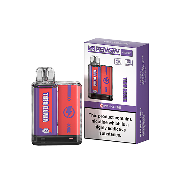 20mg Vapengin Mercury Disposable Vape Device 600 Puffs - www.justgovape.co.uk