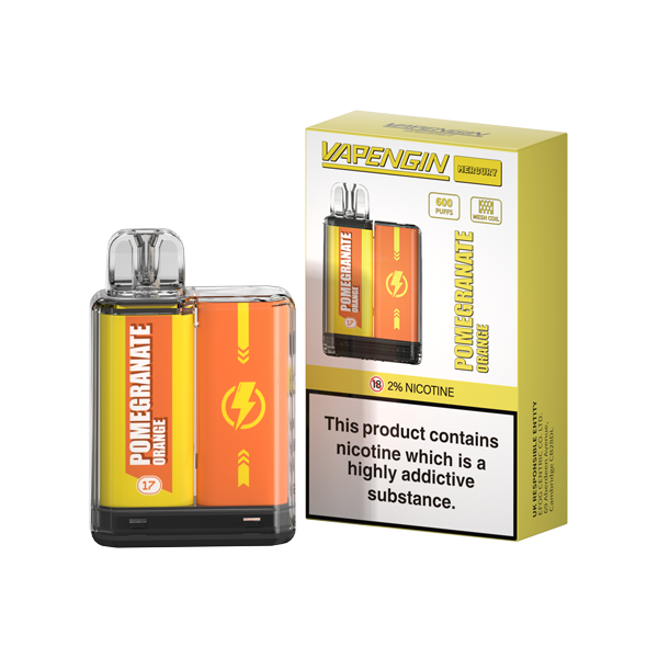 20mg Vapengin Mercury Disposable Vape Device 600 Puffs - www.justgovape.co.uk