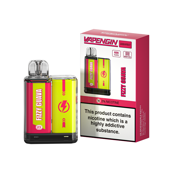 20mg Vapengin Mercury Disposable Vape Device 600 Puffs - www.justgovape.co.uk