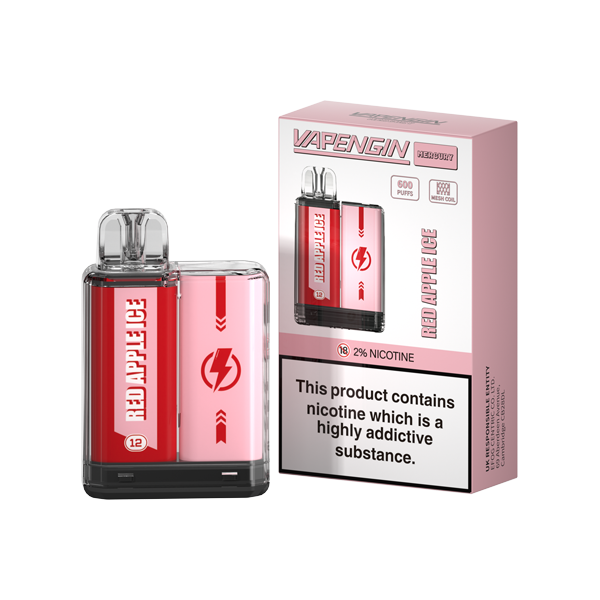 20mg Vapengin Mercury Disposable Vape Device 600 Puffs - www.justgovape.co.uk