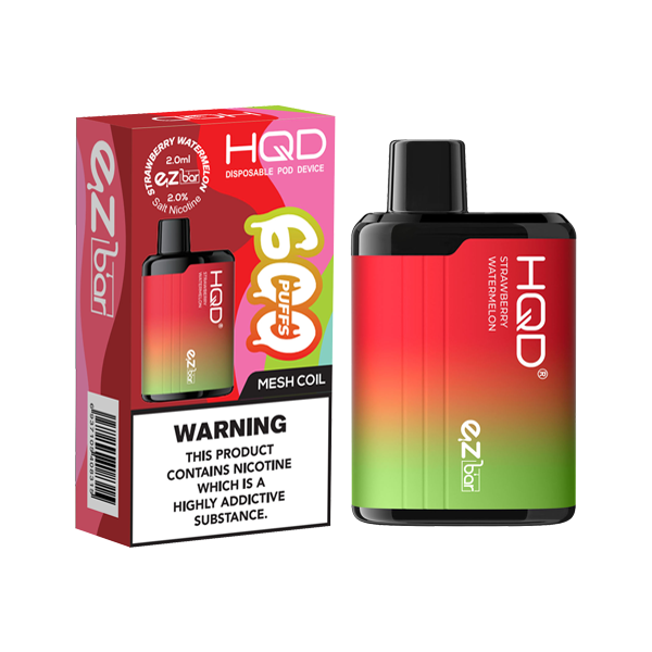 20mg HQD EZ Bar Disposable Vape Device 600 Puffs - www.justgovape.co.uk