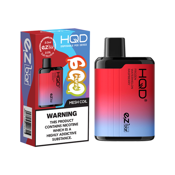 20mg HQD EZ Bar Disposable Vape Device 600 Puffs - www.justgovape.co.uk