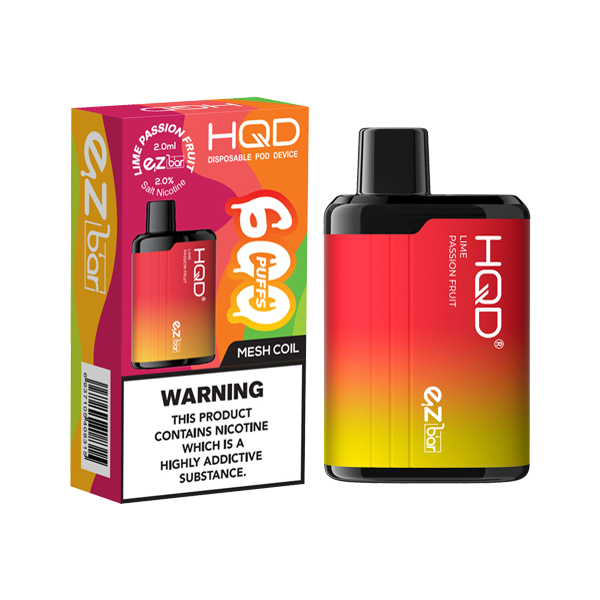 20mg HQD EZ Bar Disposable Vape Device 600 Puffs - www.justgovape.co.uk