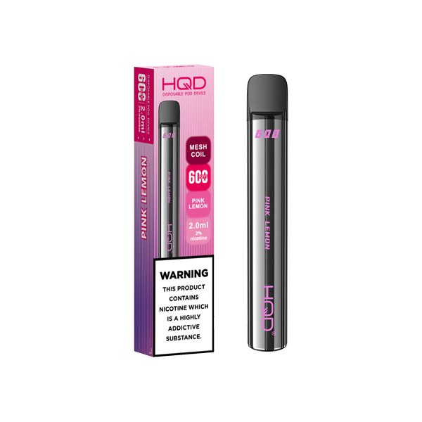 20mg HQD 600 Disposable Vape Device 600 Puffs - www.justgovape.co.uk