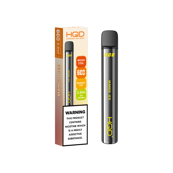 20mg HQD 600 Disposable Vape Device 600 Puffs - www.justgovape.co.uk