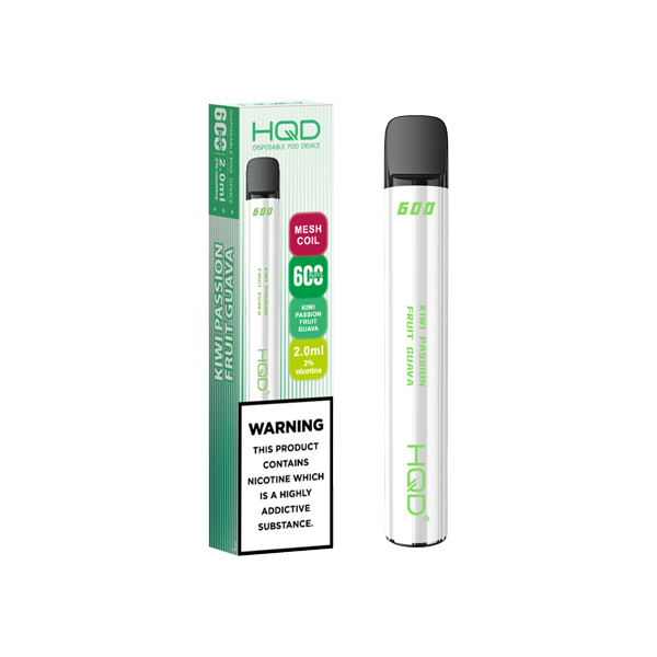 20mg HQD 600 Disposable Vape Device 600 Puffs - www.justgovape.co.uk