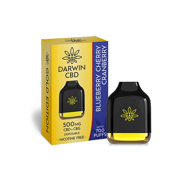 Darwin 500mg CBD + CBG Cube Disposable 700 Puffs - www.justgovape.co.uk