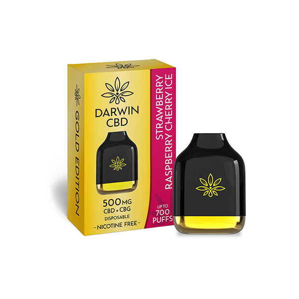 Darwin 500mg CBD + CBG Cube Disposable 700 Puffs - www.justgovape.co.uk