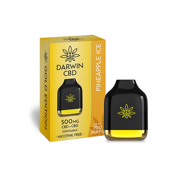 Darwin 500mg CBD + CBG Cube Disposable 700 Puffs - www.justgovape.co.uk