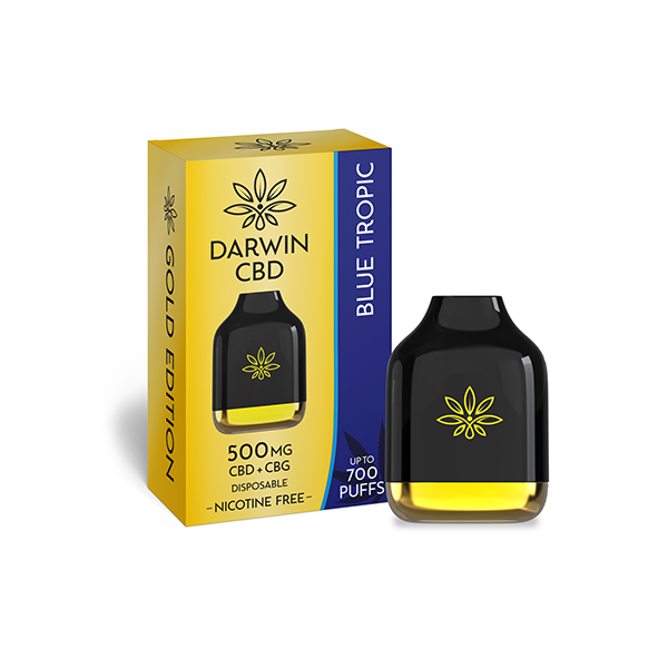 Darwin 500mg CBD + CBG Cube Disposable 700 Puffs - www.justgovape.co.uk