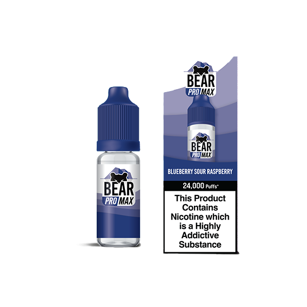 Bear Pro Max 75ml Longfill Bar Series includes 4X 20mg Salt Nic Shots - www.justgovape.co.uk