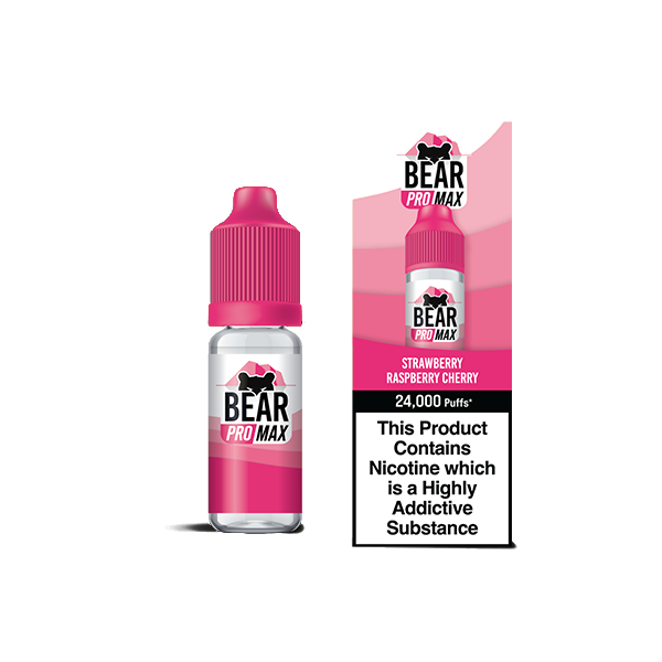 Bear Pro Max 75ml Longfill Bar Series includes 4X 20mg Salt Nic Shots - www.justgovape.co.uk