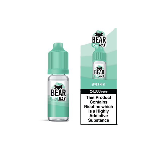 Bear Pro Max 75ml Longfill Bar Series includes 4X 20mg Salt Nic Shots - www.justgovape.co.uk