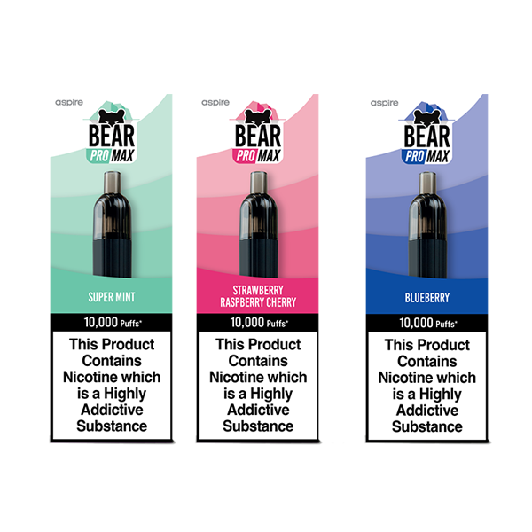 Bear Pro Max 10000 Puffs Bar Series Includes 3X Nic Salts 20mg - www.justgovape.co.uk