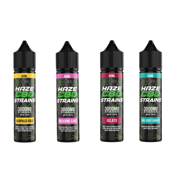 Haze CBD Strains 3000mg CBD E-Liquid 50ml Shortfill 0mg (50VG/50PG) - www.justgovape.co.uk