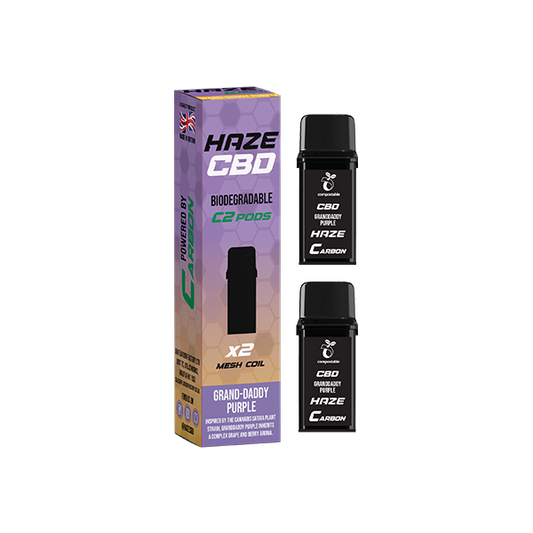 500mg Haze CBD C2 Pods - 800 puffs - www.justgovape.co.uk