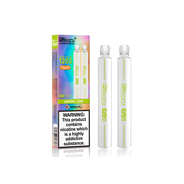 20mg Sikary S600 Twin Pack Disposable Vapes 1200 Puffs - www.justgovape.co.uk