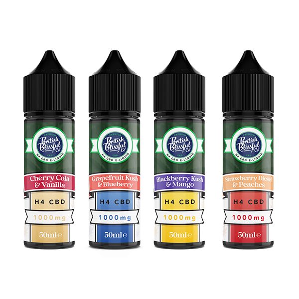 British Blissful 1000mg H4 CBD E-Liquid 50ml - www.justgovape.co.uk