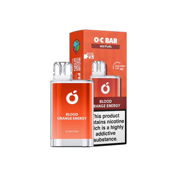 20mg OC Bar Disposable Vape Device 600 Puffs - www.justgovape.co.uk