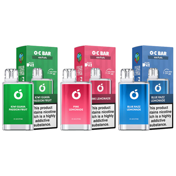 20mg OC Bar Disposable Vape Device 600 Puffs - www.justgovape.co.uk