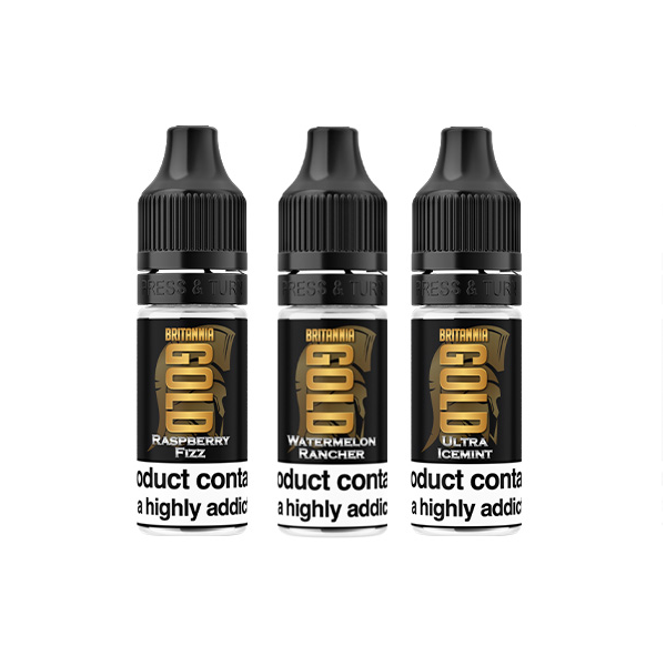 Britannia Gold 0mg 10ml E-Liquids (40VG/60PG) - www.justgovape.co.uk